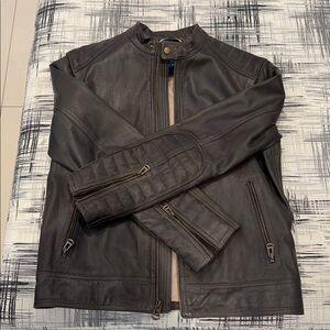 Cole Haan Moto style leather jacket size medium